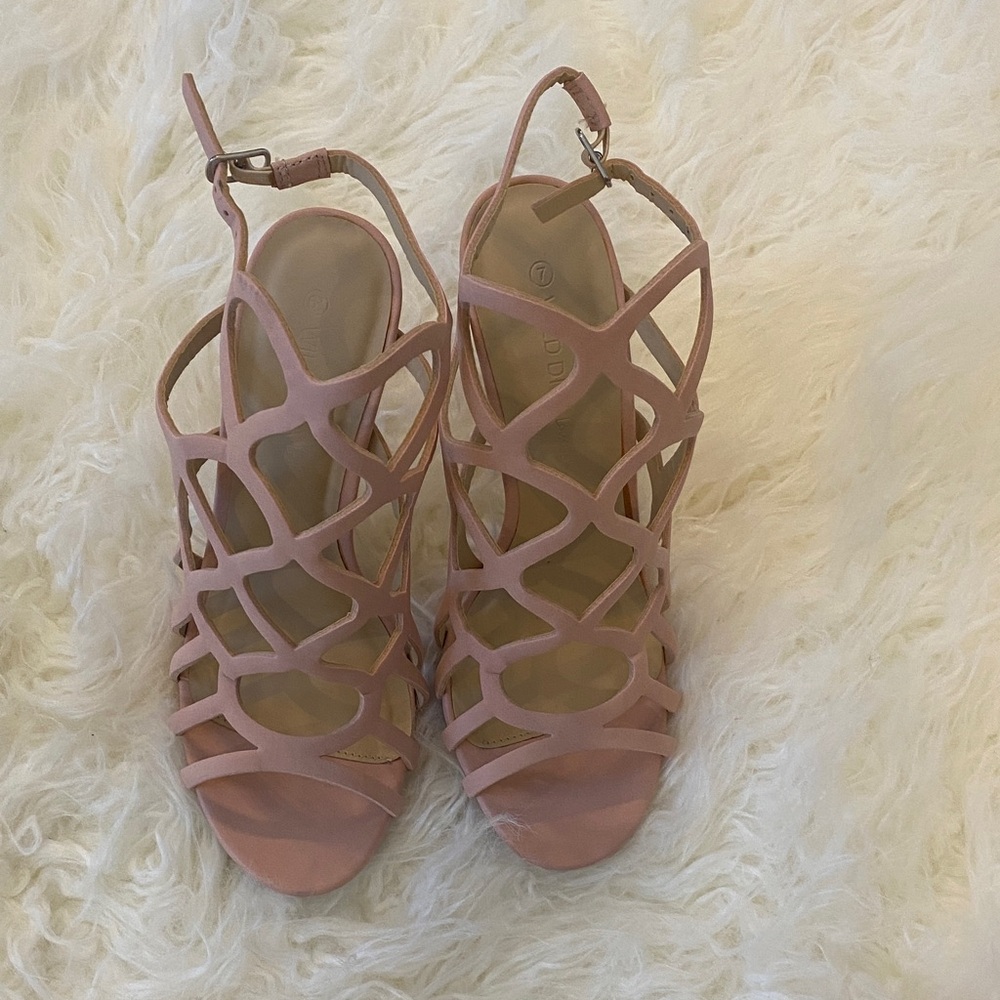 Wild Diva Pink Strappy Sandals